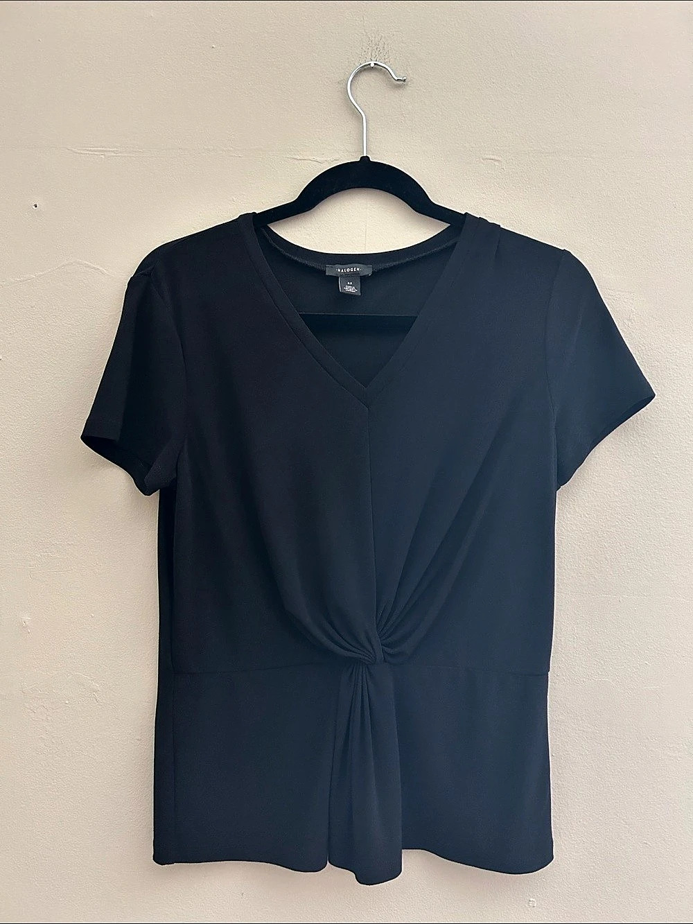 Halogen Black Twist Front Romper Size XS Like New